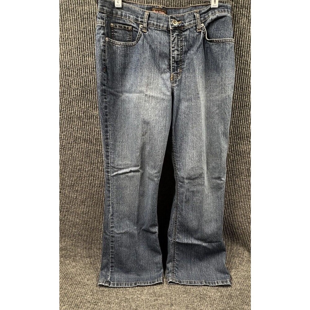 Duck Head Jeans Womens 14P Regular Fit Blue Denim High Rise Relaxed Cotton Blend